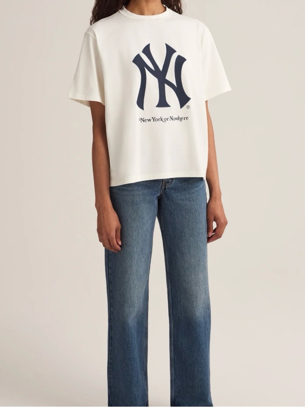 NYONW x  Yankee crop tee size Large